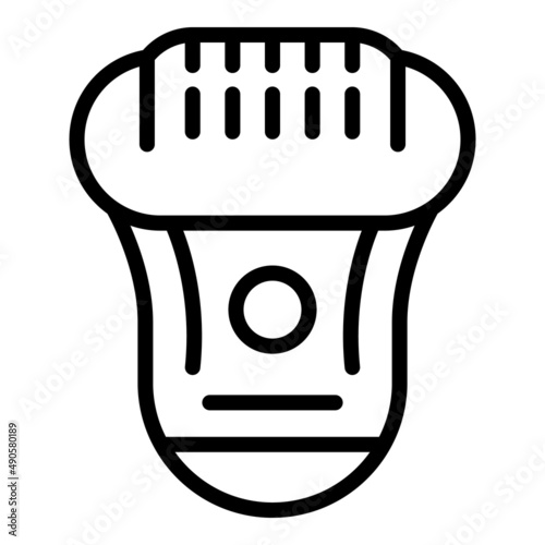 Woman epilator icon outline vector. Hair skin. Hair removal