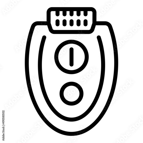 Remove hair epilator icon outline vector. Skin care. Laser epilation