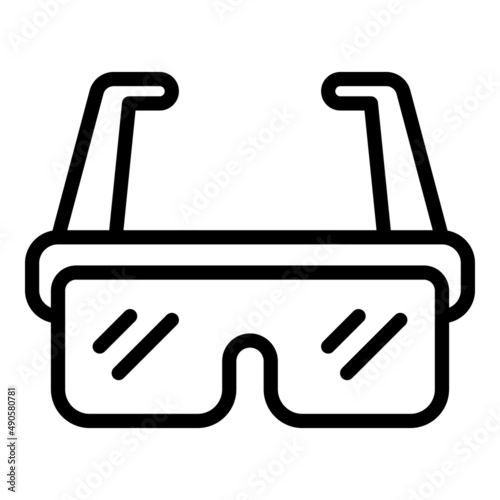 Laser epilation protect glasses icon outline vector. Hair skin. Removal hair