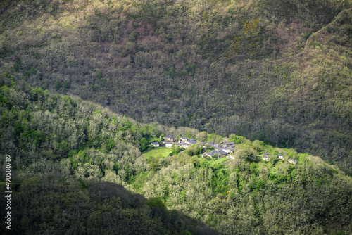 A small village surrounded by immense deciduous native forests
