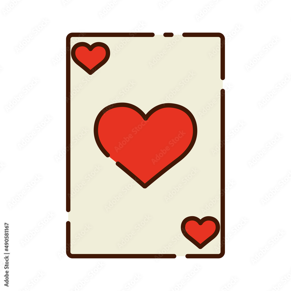 Isolated card with heart flat design icon Vector illustration Isolated card with heart flat design icon Vector illustration