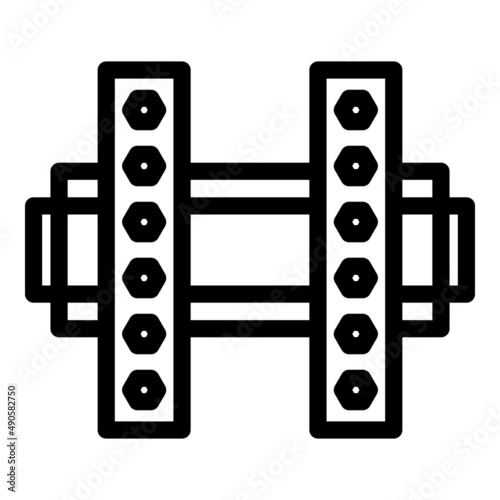 Tv mount icon outline vector. Wall bracket. Vesa bracket