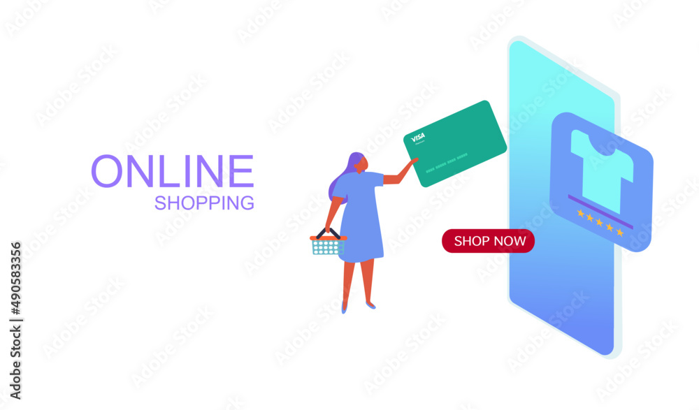 Shopping online concept.