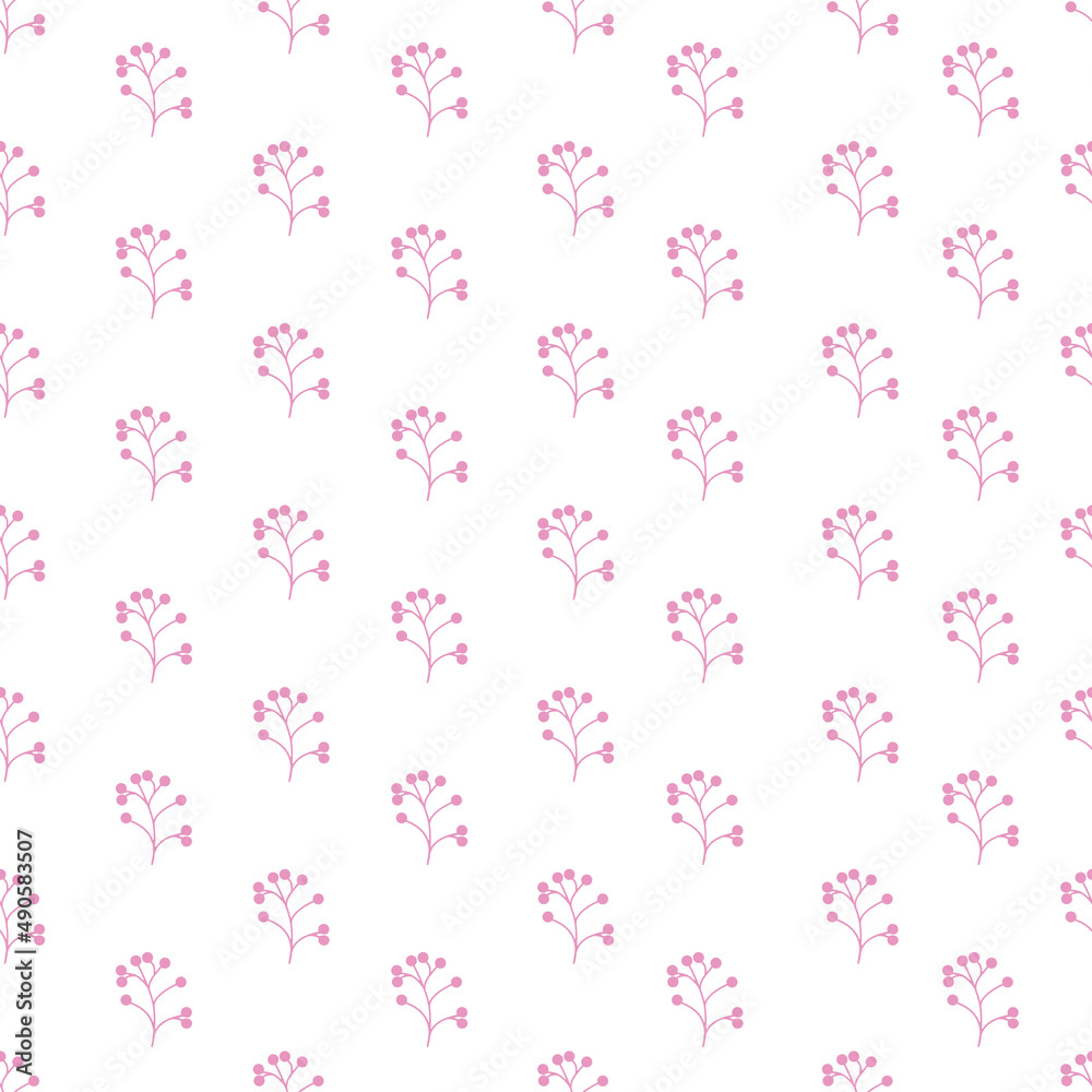 Floral seamless pattern. Hand drawn silhouette branches textures. Cute patterns. elegant template. Simple universal background.