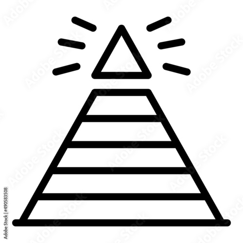 Cheops pyramid icon outline vector. Ancient cairo. Giza landscape