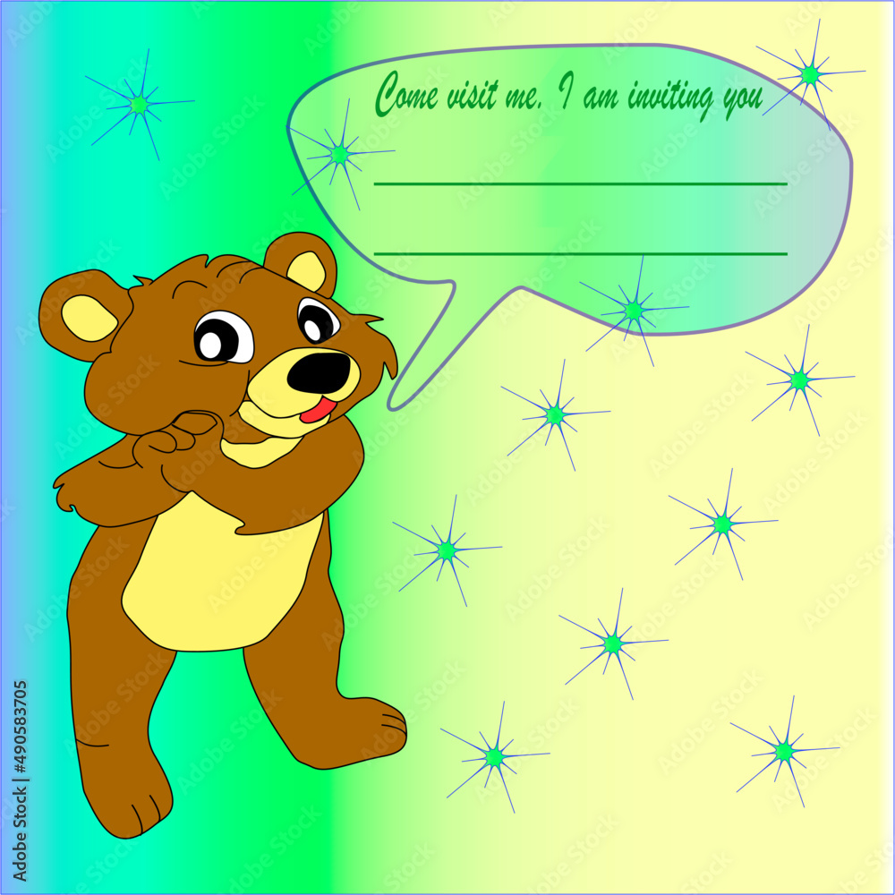 vetor-de-cute-teddy-bear-invitation-picture-the-illustration-was-made