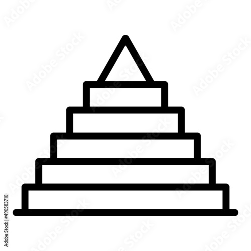 Scene pyramid icon outline vector. Desert cairo. Sand egypt