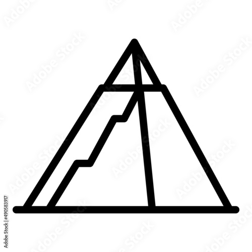 Old pyramid icon outline vector. Ancient egypt. Cairo desert