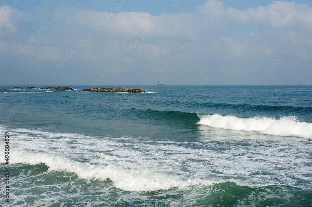 Mediterranean coast in southern Israel near the city of Ashkelon Mediterranean coast in southern Israel near the city of Ashkelon