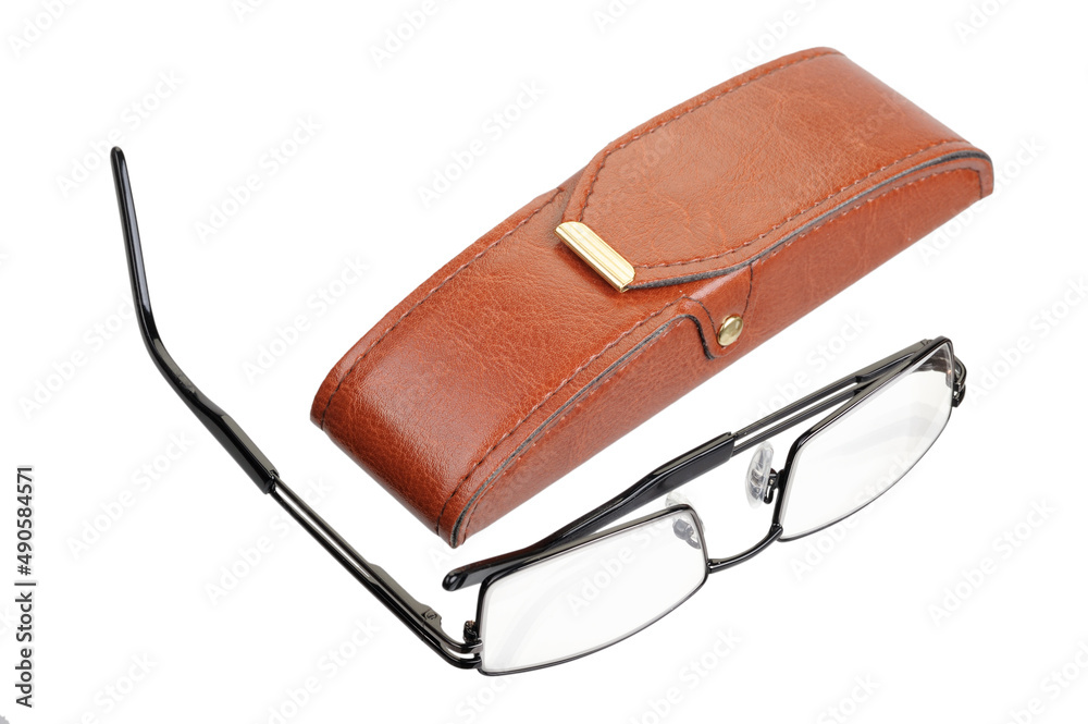 Eyeglasses lying on the glass surface and their reflections Eyeglasses lying on the glass surface and their reflections