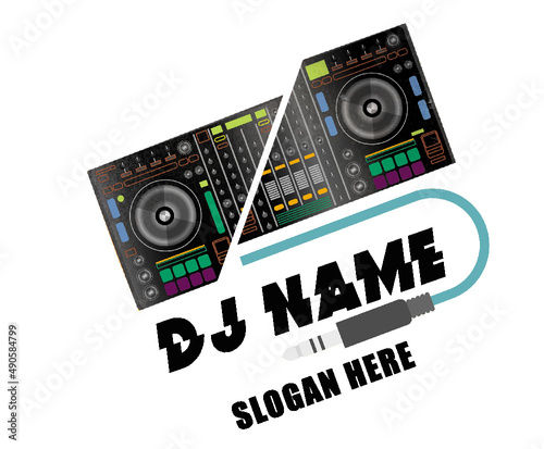 dj logo editable 