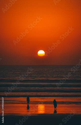 sunset on the beach