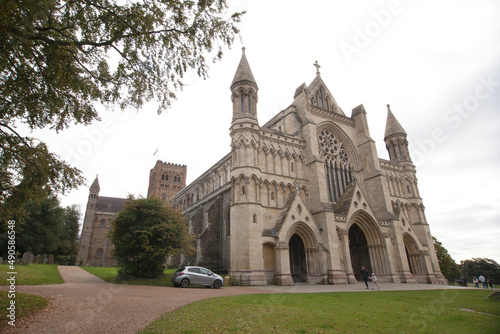 The Cathedral and Abbey Church of St Alban, St Albans, Hertfordshire in the UK