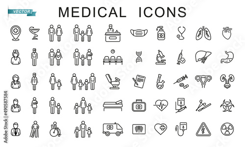 Medical Icons. Vector line icons for your digital or print projects.