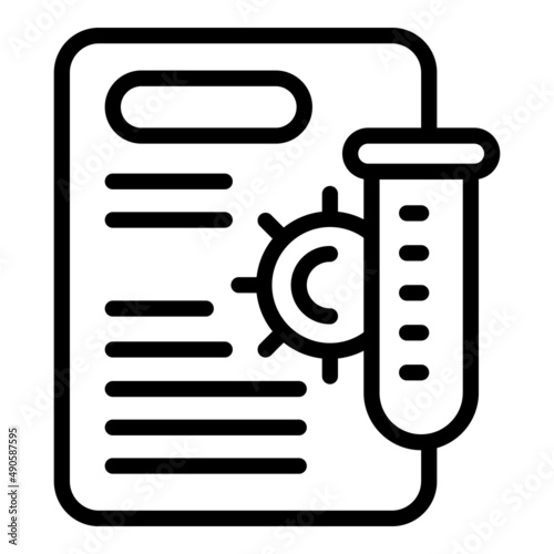 Quarantine test tube icon outline vector. Online work. Social stay