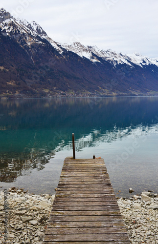Pier on the lake Brienz in Switzerland