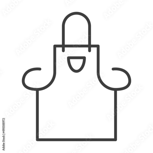 Chef s apron. Simple food icon in trendy line style isolated on white backgro...