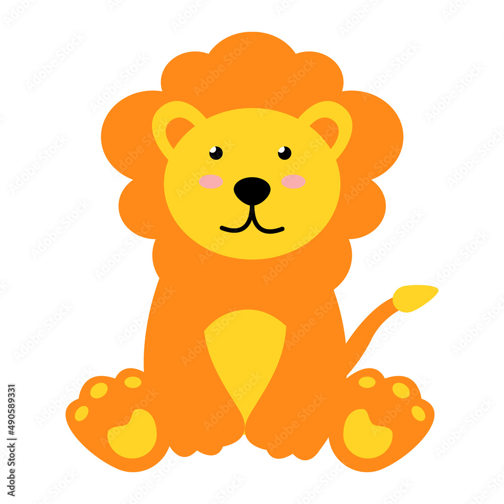 Cute lion vector illustration