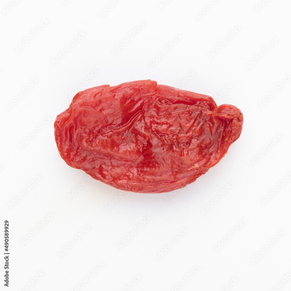 Goji berries isolated on white background.
