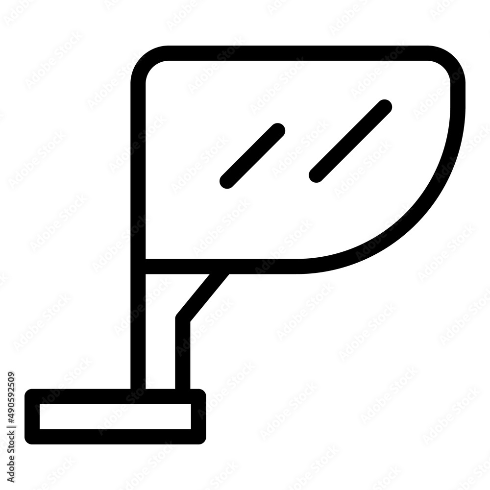 Bike mirror icon outline vector. Motorcycle part. Biker equipment Bike mirror icon outline vector. Motorcycle part. Biker equipment