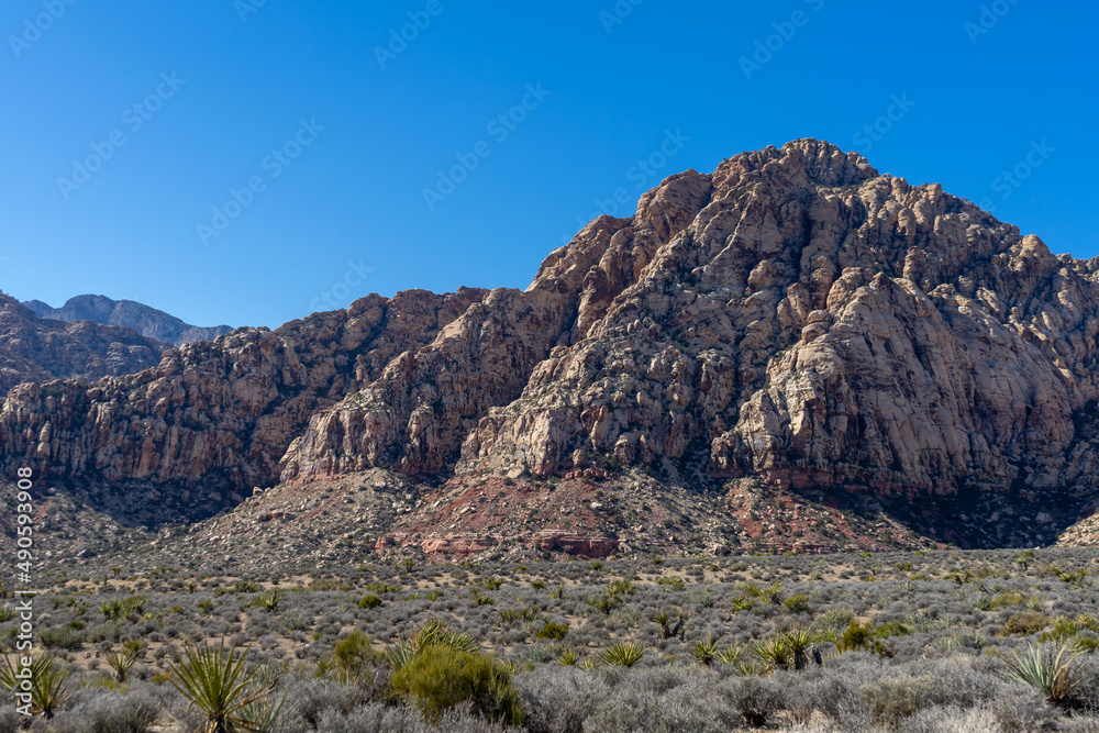 View of White Rock Hills at the Red Rock Canyon area in Nevada