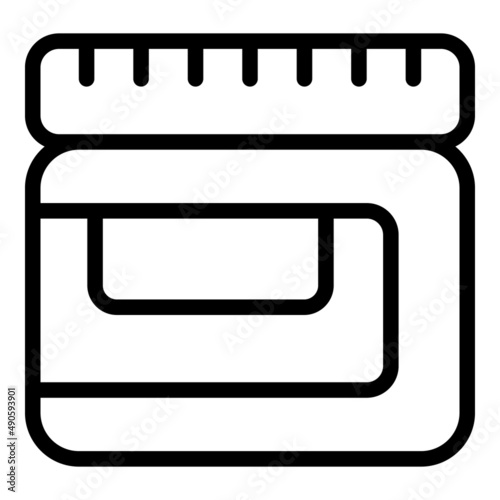 Skin cream icon outline vector. Eye patch. Cosmetic gel