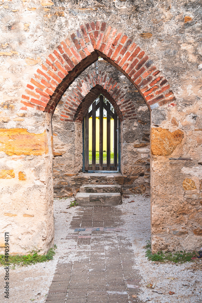 Naklejka premium old stone chapel structures and architecture