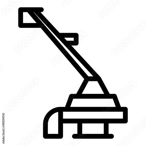 Fuel handle trimmer icon outline vector. Grass equipment. Agriculture tool