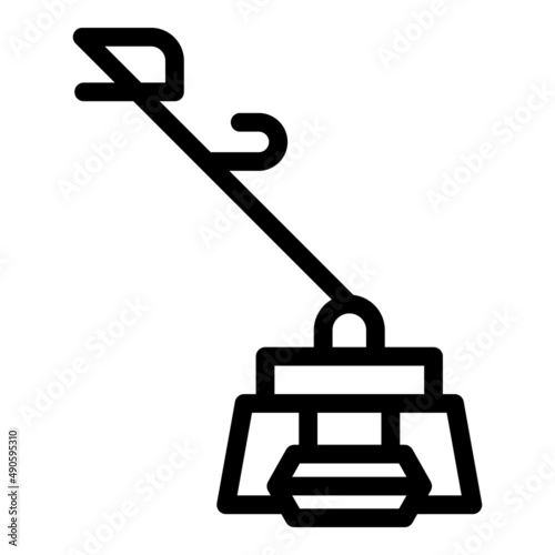 Trimmer plant icon outline vector. Lawn garden. Agriculture tool