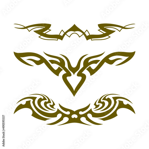 Vector illustration of  tattoo pattern. decorative composition...