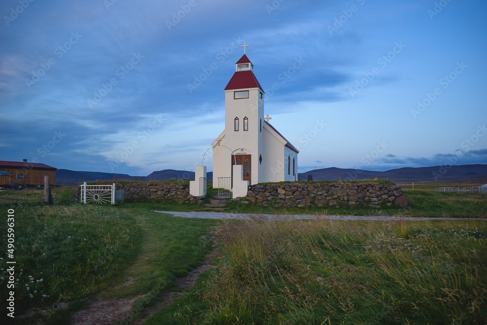 little white church in the countryside little white church in the countryside