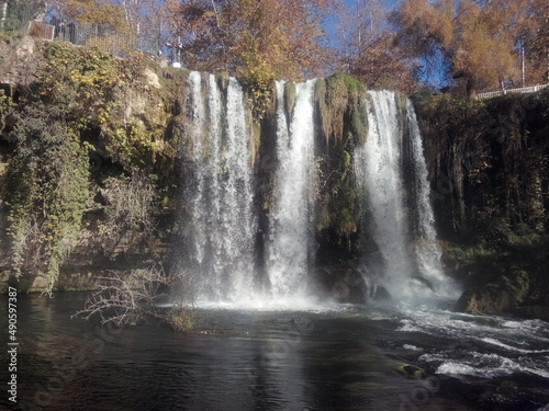 waterfall in autumn