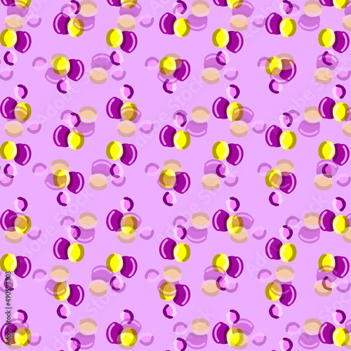 Circle hand drawn seamless pattern for wallpapers, scrapbooking, fabric and surface design