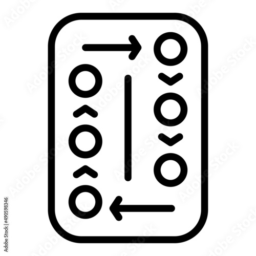 Contraception blister pill icon outline vector. Birth control. Health types