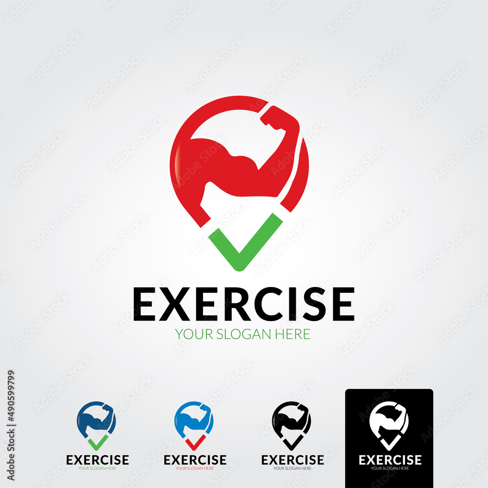 Minimal exercise logo template - vector Minimal exercise logo template - vector