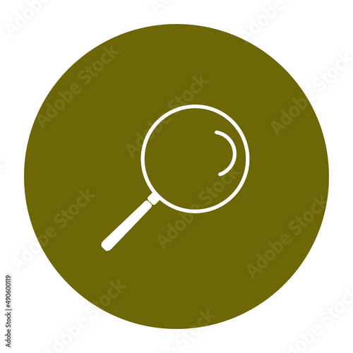 Simple Line Icon sign - search for your business. Magnifier. Illustration