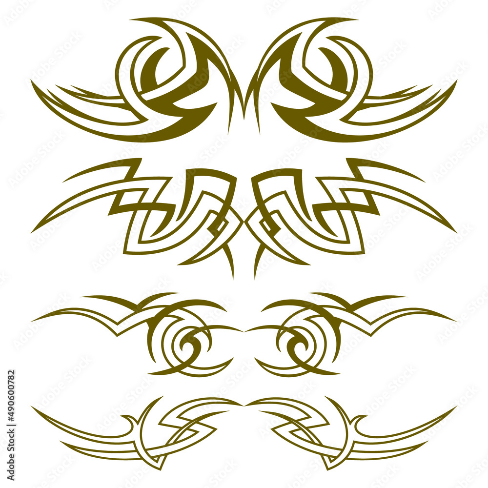 tribal tattoo and flame tattoo collection set tribal tattoo and flame tattoo collection set