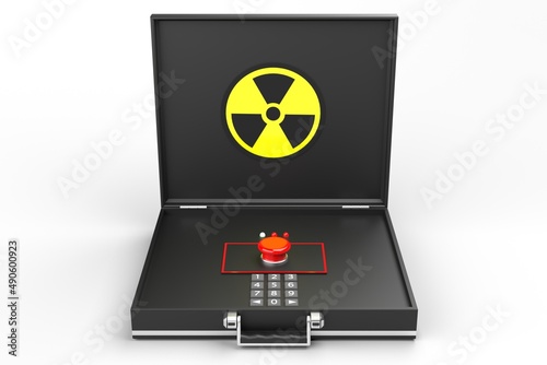 President Emergency Satchel, Nuclear Football, Nuclear suitcase, the button, 3d rendering illustration.
