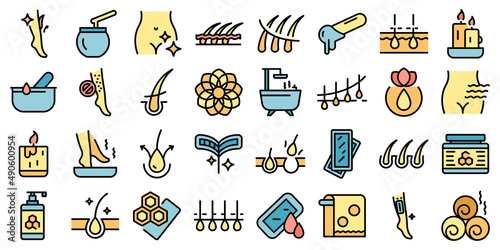 Wax therapy icon outline vector. Hair removal. Beauty cosmetic