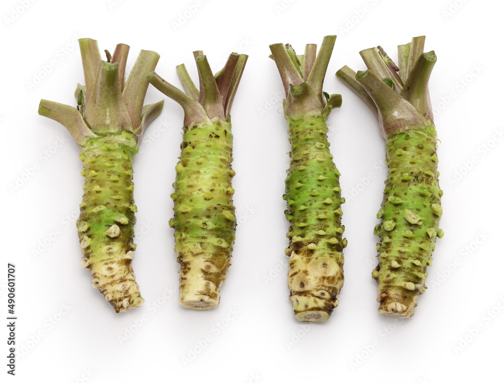 Wasabi (Japanese horseradish) is a Japanese condiment which is used in