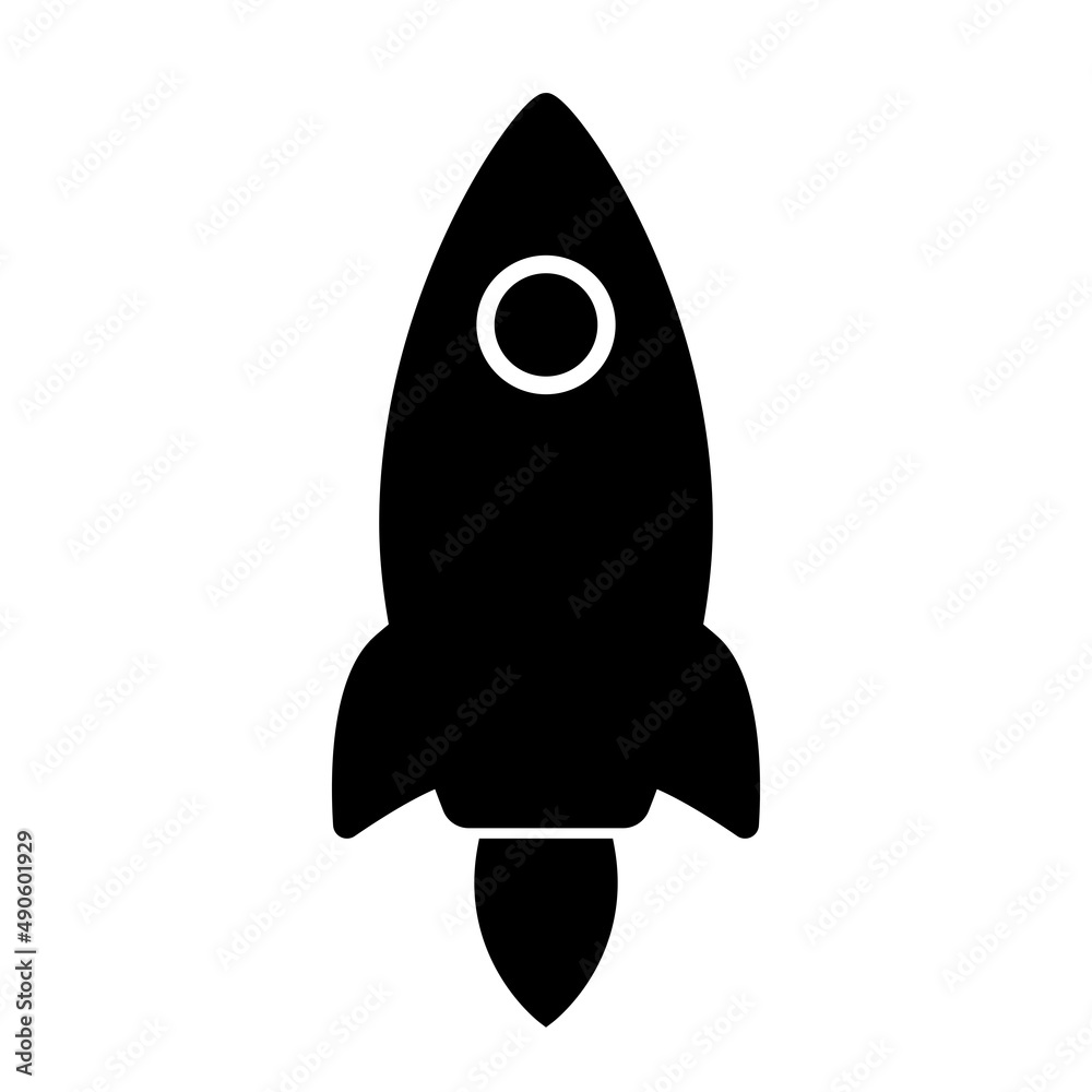 Simple Line Icon rocket, start up business sign. Illustration Simple Line Icon rocket, start up business sign. Illustration