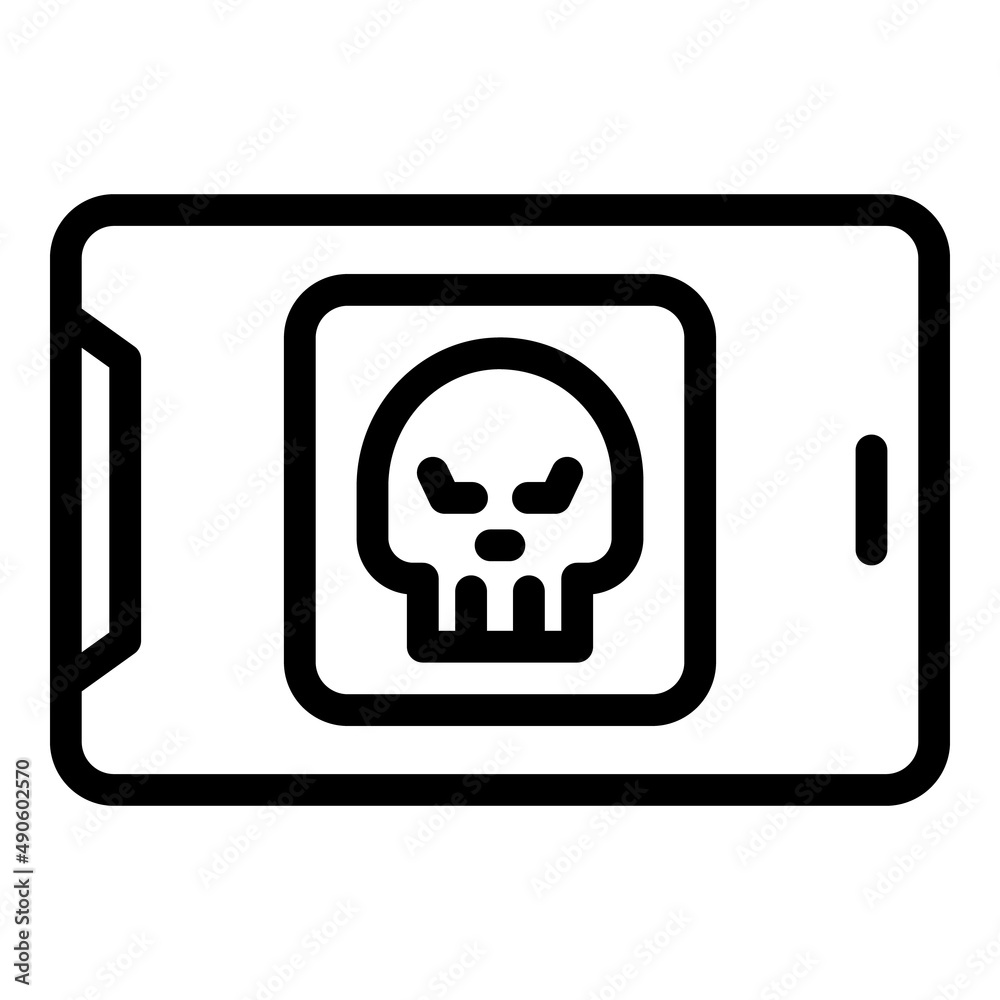 Tablet antivirus icon outline vector. Website privacy. Secure password Tablet antivirus icon outline vector. Website privacy. Secure password