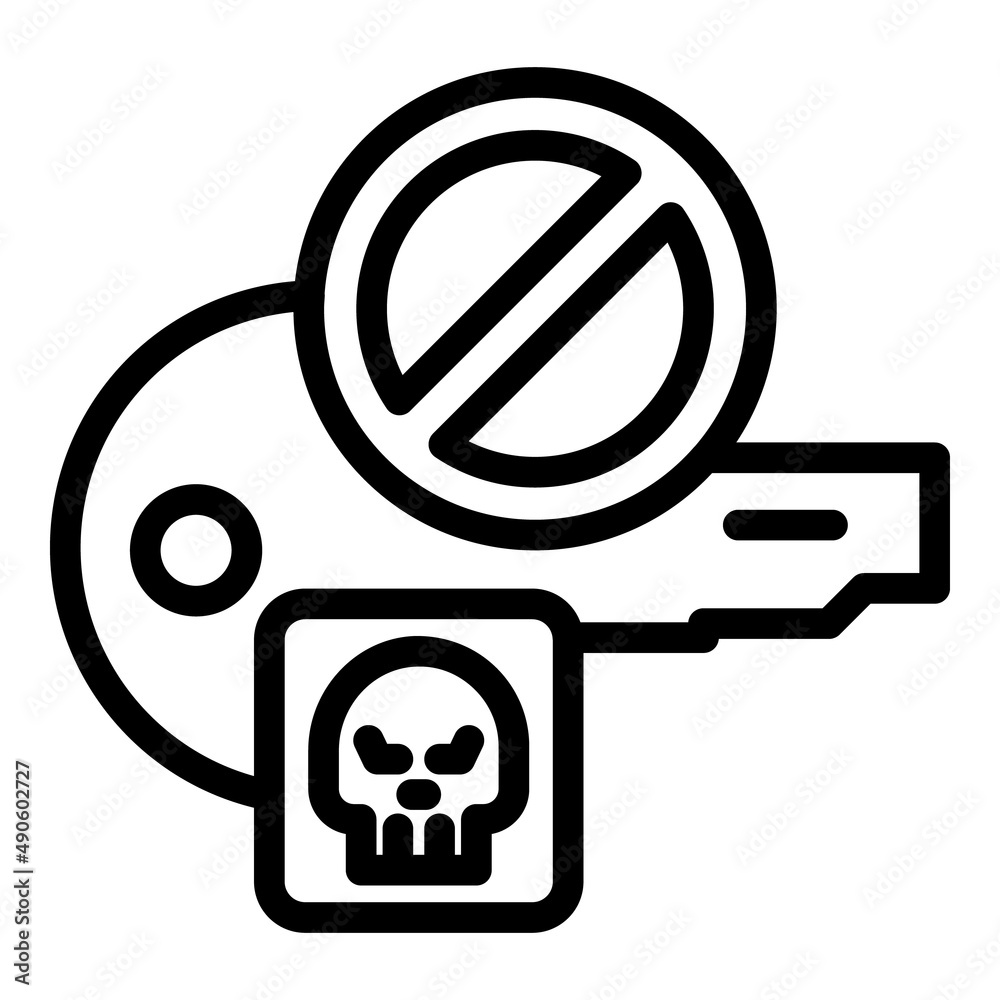 Antivirus key icon outline vector. Secure data. Safety privacy Antivirus key icon outline vector. Secure data. Safety privacy