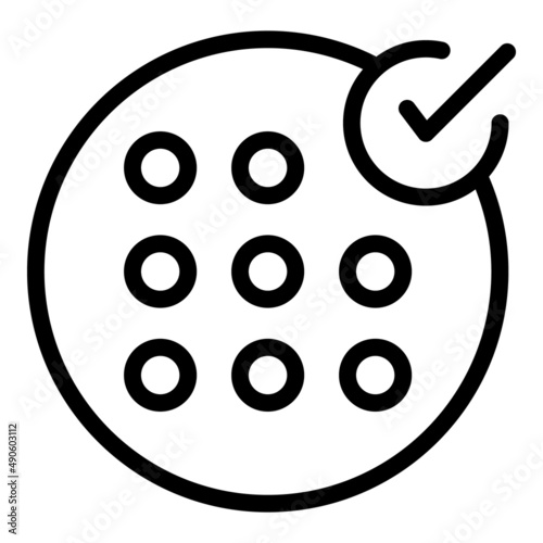 Safety control icon outline vector. Data secure. Privacy website