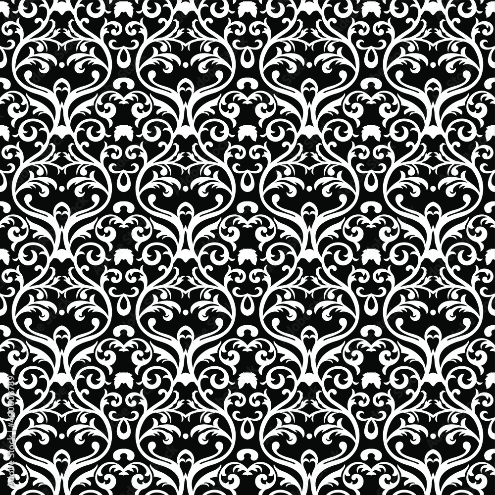 black and white seamless pattern...
