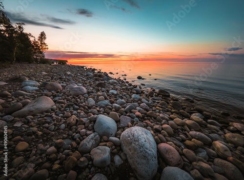sunset on the beach © Dmitrii