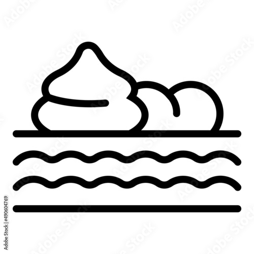 Foam cream icon outline vector. Anti age cream. Face skin