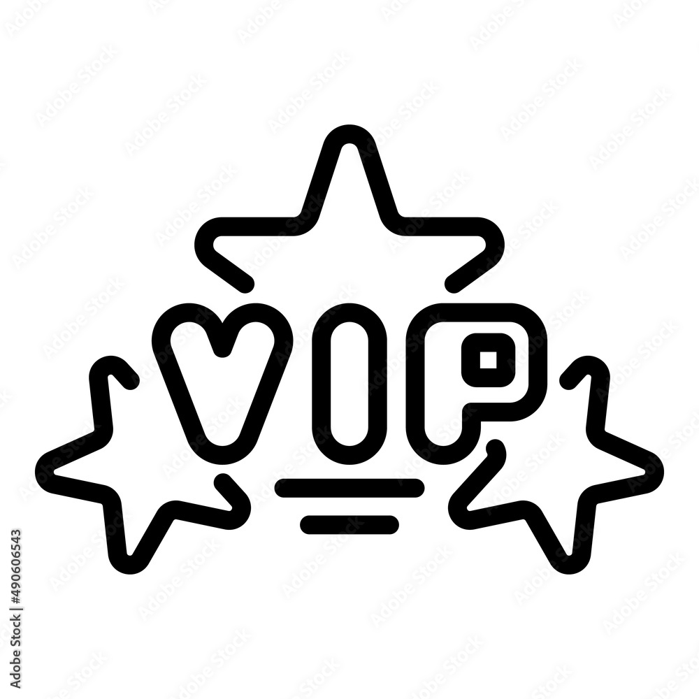 Vip stars event icon outline vector. Luxury star. Concert music Vip stars event icon outline vector. Luxury star. Concert music