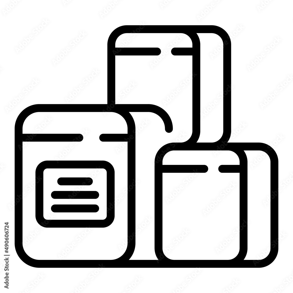 Charity box stack icon outline vector. Donate help. People event Charity box stack icon outline vector. Donate help. People event