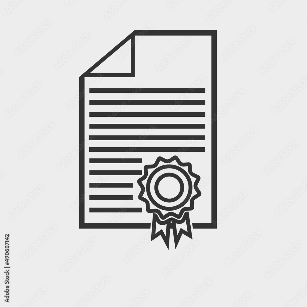 Attestation vector icon illustration sign Attestation vector icon illustration sign